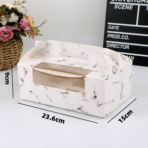 1/<span class=keywords><strong>2</strong></span>/4/6/12 Stück Handliche Rechteckige Lebensmittel-Cupcake-Verpackungsbox Kuchen-Dessert-Papierverpackungsbox Muffin-<span class=keywords><strong>Box</strong></span> - Product Image 6