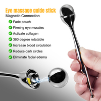 Metal Eye Roller 2 en 1 Design Applicateur de crème pour les yeux et outil de massage du visage à rouleau de glace