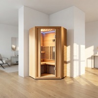 Ruang Sauna Inframerah 3-4 Orang, Sauna Cahaya Merah, Sauna Inframerah Spektrum Penuh Low EMF untuk Apartemen