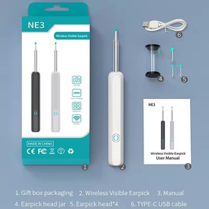 ที่ทำความสะอาดหูอัจฉริยะพร้อมกล้อง 1296p ไม้แคะหู ชาร์จผ่าน USB-C อุปกรณ์กำจัดขี้หู เชื่อมต่อ Wifi ไฟ LED 6 ดวง - Product Image 3
