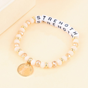 New Colorful Diy Customized Logo Strength <strong>Bracelet</strong> Change Letter Beaded <strong>Bracelet</strong> Team Braut for Women <strong>Sister</strong> <strong>Bracelet</strong> for Summer - Product Image 3