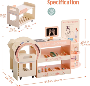 Kit de Docteur en Bois Montessori en Gros, Centre Médical, Ensemble de Jouets d'Imitation pour Enfants - Product Image 5