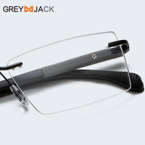 Montures de lunettes carrées sans monture en métal Me2049 unisexe antidérapantes pour la correction de la vision myope - Product Image 3