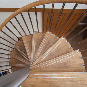 Scala a chiocciola esterna a basso prezzo superficie nera facile da installare scala rotante - Product Image 5