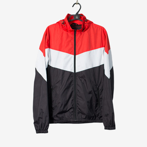 Veste en polyester recyclé personnalisée Coupe-vent imperméable à glissière en parachute écologique et élégant Vestes pour hommes de collège en cours d'exécution - Product Image 2