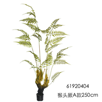 Plante artificielle en plastique de grande taille, type fougère, avec fleurs, pour la décoration de la maison et du bureau, vente en gros, directement de l'usine