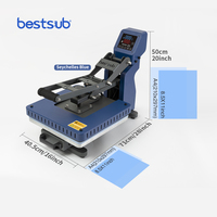 BestSub Machines de Sublimation à Ouverture Automatique avec Tiroir Coulissant Plat pour Impression de T-shirts – Presse à Chaud pour Sublimation