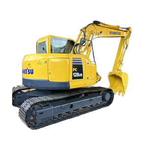 Pelle sur chenilles komatsu pc128us d'origine japon, pc128us/138us d'occasion avec fourche à bûches en vente/machines de construction d'occasion - Product Image 1