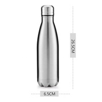 Bouteilles d'eau isolées sous vide en acier inoxydable de 17oz de couleur personnalisée Bouteille de fiole thermique en métal en forme de cola en cuivre et or