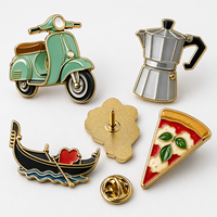 En gros, épingles en émail culturel italien, éléments européens rétro, artisanat métallique exquis, badges en émail souple et dur