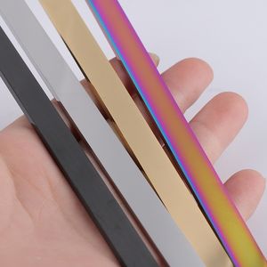 Brazalete DIY de tira lisa de acero inoxidable en forma de C para pulsera, accesorio de moda de rutina diaria <span class=keywords><strong>Simple</strong></span> con diseño grabado con láser - Product Image 4