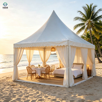 Tente de réception commerciale robuste pour salon professionnel, extérieur, 5 x 5, résistante aux intempéries, protection UV, pour mariage et fête