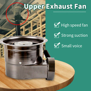 Extracteur de fumée pour <span class=keywords><strong>restaurant</strong></span> coréen BBQ, tuyau d'évacuation de fumée pour barbecue intérieur, ventilateur moteur 75W pour barbecue - Product Image 2