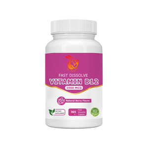 Capsules de Vitamine B12 à Dissolution Rapide OEM ODM, Saveur Naturelle de Baies, Aide à Faciliter la Production d'Énergie - Product Image 1