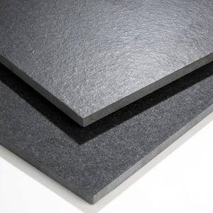 Dalle de Pavage en Terre Cuite Extérieur Effet <span class=keywords><strong>Pierre</strong></span> 2 cm, Carreau de Sol en Céramique Noir pour Jardin, Carrelage de Pas Japonais 60x60 - Product Image 1