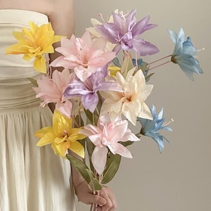 Prévisualisation de fleurs artificielles en soie, bouquet de mariage, décorations pour la maison - Product Image 1