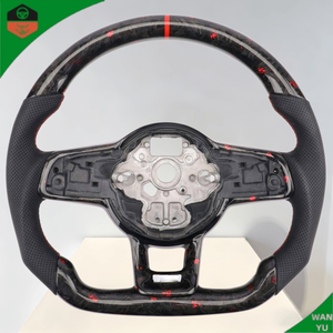 Volante in Pelle Personalizzato Stile Sportivo con Palette Rosse per <span class=keywords><strong>Volkswagen</strong></span> VW <span class=keywords><strong>Golf</strong></span> MK8 <span class=keywords><strong>TSI</strong></span> - Product Image 3