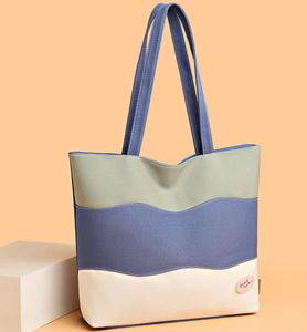 Bolso de lona ecológico y moderno para mujer, bolso de compras grande de lujo personalizado con logotipo - Product Image 2