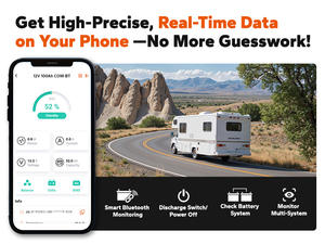 Sistema de Alimentación LiTime para Parar la Energía, Batería Inteligente ComFlex LiFePO4 de 12.8V 100Ah con Bluetooth para Comunicación, +4000 Ciclos, Energía Solar - Product Image 5