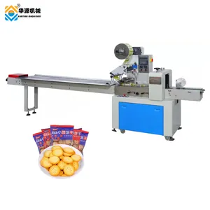 HUAYUAN Automatic Flow Packing Machine Small Cookies Biscuit Packing Machine Biscuit Packaging Machine