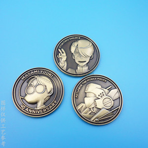 Pièce commémorative en alliage d'anime personnalisée, couleur bronze, relief 3D, design double face, dérivés d'animation japonaise - Product Image 4