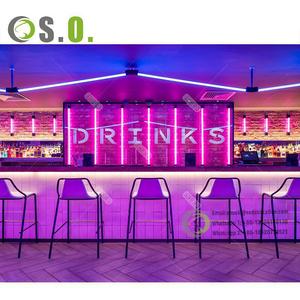 カスタマイズされた高級喫煙クラブバーインテリアデザイン水ギセルバーカウンター<span class=keywords><strong>ShiSha</strong></span>ラウンジ家具 - Product Image 4