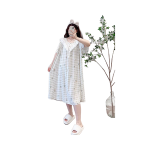 Gran oferta, tamaño Extra grande, ultrafino, cuello vuelto, cintura elástica para mujer, temporada de verano 100%, algodón satinado transpirable - Product Image 5