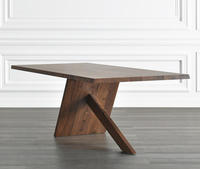 Nouvelle table en bois massif de noyer noir d'Amérique du Nord, style italien moderne minimaliste, table à manger en chêne, poste de travail design pour l'étude