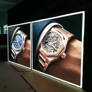 Aluminium profil Bilderrahmen Fotografie Textil messe Werbe stoff Rahmenlose LED-Licht box mit Hintergrund beleuchtung für die Größe A1