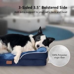 Maßgefertigtes Luxuriöses Hochwertiges Atmungsaktives Orthopädisches Graues Chenille-Kühlbett für Hunde im Großhandel - Product Image 3