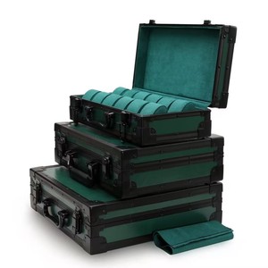 Caja de almacenamiento de relojes de 48 ranuras directa de fábrica y estuches para hombre, organizador de relojes de lujo con logotipo personalizado de 24 ranuras para relojes mecánicos - Product Image 6