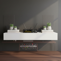 Microphone portable sans fil Soundmark G-100, petit et moyen, niveau de performance, alliage, piles AA, AC 110-240V, bande passante 40 MHz, 100 m