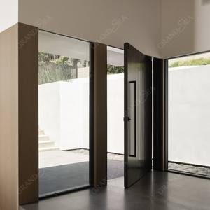 Grandsea 2026 High End özelleştirilmiş Minimalist dış alüminyum Pivot kapı ön giriş kapıları Villa ev giriş kapısı için - Product Image 5