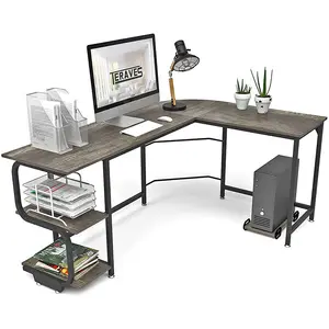 עץ L בצורת שולחן פינת שולחן משרד שולחן מחשב תחנת מחשב בית תחנת עבודה משרד ריהוט