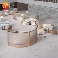 Paravent décoratif en acier inoxydable personnalisé H6061, séparateur de pièce en métal pour restaurant, écran pour hôtel, café, décoration intérieure