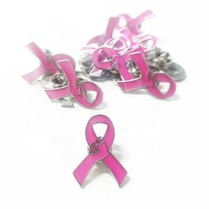 Toptan Metal meme kanseri pembe şerit broş Pin - Product Image 1