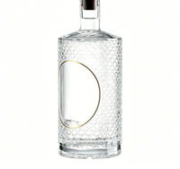 Bouteilles en verre de style carafe à base lourde, vides, pour spiritueux de luxe (Cognac, Tequila), emballage haut de gamme pour la vente au détail