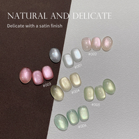 Kit de vernis gel effet œil de chat haute densité vert personnalisé avec présentoir – Collection Mood Cat Eyes