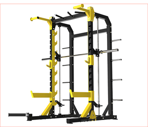 Smith Machine Squat Rack Équipement de gymnastique commercial Double fonction Power Rack pour l'entraînement complet de la force - Product Image 1