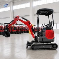Mini-excavatrice micro 2 tonnes 1 tonne 3,5 tonnes, excavatrice sur chenilles, moteur Kubota, EPA EURO 5 CE, commande par joystick, pour ferme, jardin, maison