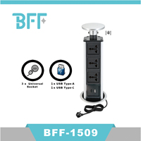 Neue intelligente motorisierte Popup-Steckdosen Top Wireless Charging Lifting Tower Schreibtisch Pop Lifting-Steckdose mit USB für die Büro küche
