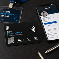 Tarjeta de Visita NFC Reutilizable para Ferias Comerciales, Compartir Contactos al Instante y Promoción en LinkedIn