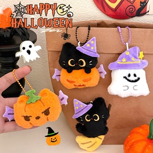 Pendentif en peluche chat noir mignon d'Halloween, fait main, style dessin animé, polyvalent, ornement de poupée, porte-clés, breloque de sac à dos, petit <span class=keywords><strong>accessoire</strong></span> - Product Image 4
