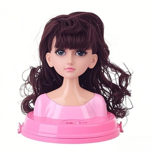 Peau blanche africaine personnalisée <span class=keywords><strong>belle</strong></span> fille tête de poupée maquillage coiffure poupée jouet ensemble de jeu avec accessoires de déguisement de mode - Product Image 1