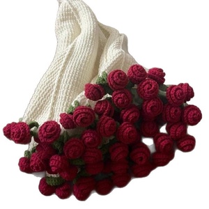 Rose <span class=keywords><strong>tulipe</strong></span> et muguet couverture en coton tissé à la main meilleur ami cadeau de mariage kit de bricolage emballé dans des sacs - Product Image 3