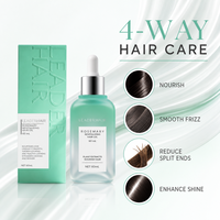 Minyak Rambut Organik Rosemary Revitalizing Leaderhair, Menutrisi & Memperbaiki Rambut, Ekstrak Tumbuhan untuk Rambut Kering & Mengembang 60ml Grosir