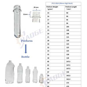 Chất Lượng Tốt 28Mm 20G Vật Nuôi Phôi 1881 Ngắn Cổ Chai Nhựa Phôi Chất Lượng Cao Preforms Cho Vật Nuôi - Product Image 3
