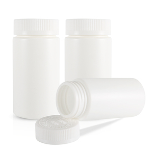 Récipient en HDPE résistant aux enfants 150-200ml de forme ronde mat opaque couleurs de corps et de capuchon personnalisées disponibles - Product Image 1