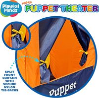 Esprits ludiques peluche en plastique Portable Pop-Up théâtre de marionnettes scène enfants âgés de 5 à 7 ans stockage compact sac à fermeture éclair utilisation en classe à domicile