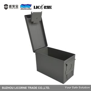 Boîte à munitions verte militaire durable et résistante aux intempéries, en métal étanche de 50 Cal avec une capacité de 8 litres pour les armes à <span class=keywords><strong>feu</strong></span> de catégorie <span class=keywords><strong>D</strong></span>. - Product Image 3